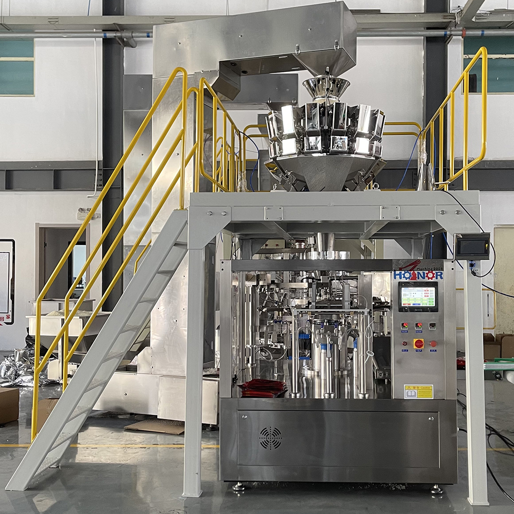 Multihead Weigher Combination Scale With Packaging Machine Nuts Chips Feed Granule Bag Packing Machine
