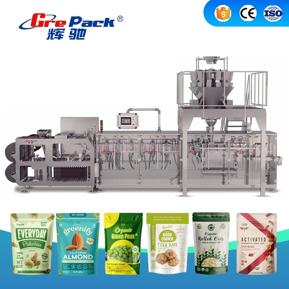 Automatic Zipper/Ziplock Doypack Packing Machine Sachet/Stand-up Pouch Bag Packing Machine Nuts/Candy/Coffee Bean Powder Food Filling Packaging Machine