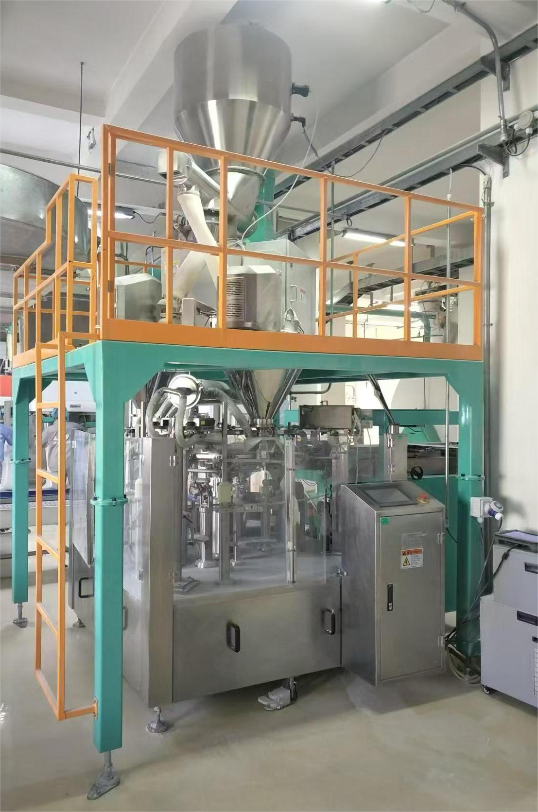 Fully Automatic Vertical screw conveyor 1kg 2.5kg 5kg PE Bag Packaging Machine Hot Sealing Multi-station PLC Driven Line