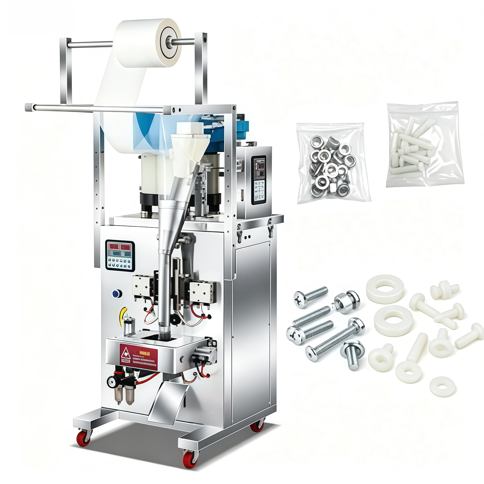 Automatic Counting Packing Machine Vertical Form Fill Seal VFFS Packaging Machine for Screws Nuts Bolts Washers Small Parts