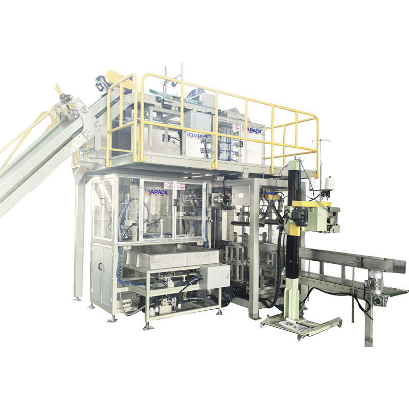 Automatic Bag-in-PP Woven Bag Secondary Baling Packing Bagging Machine for Small Pouch Product Into Big Bag for Seeds/Salt/Sugar/Beans/Milk Powder