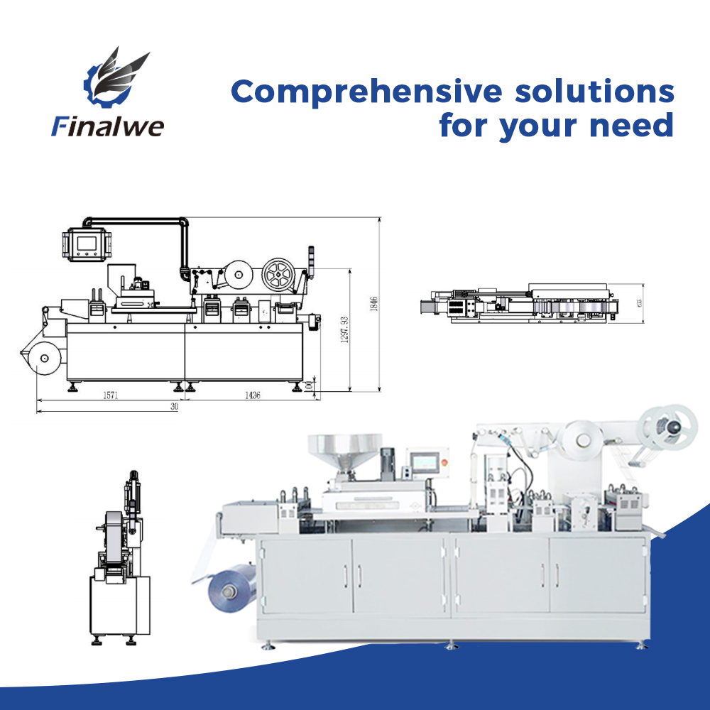 Finalwe High Efficiency DPP-80 Vertical Tablet Thermoforming Liquid Blisters Packing Machine Electric Motor