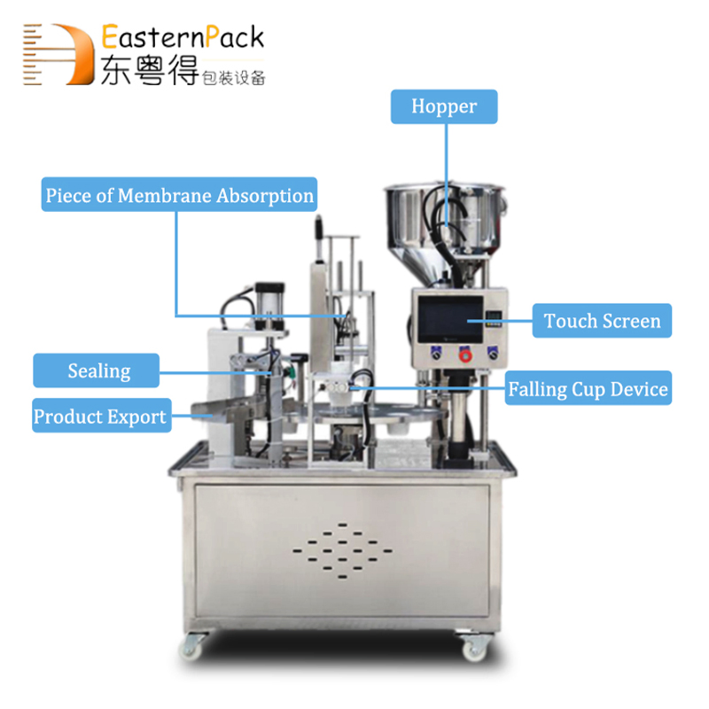 Automatic Nespresso K Cup Coffee Capsule Powder Liquid Filling Sealing Packing Machine