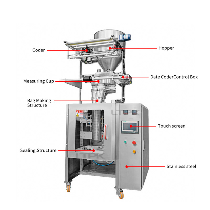 High-weight Granule Automatic PLC-Controlled Filling &amp; Sealing Packaging Machine for Food &amp; Chemical Bags