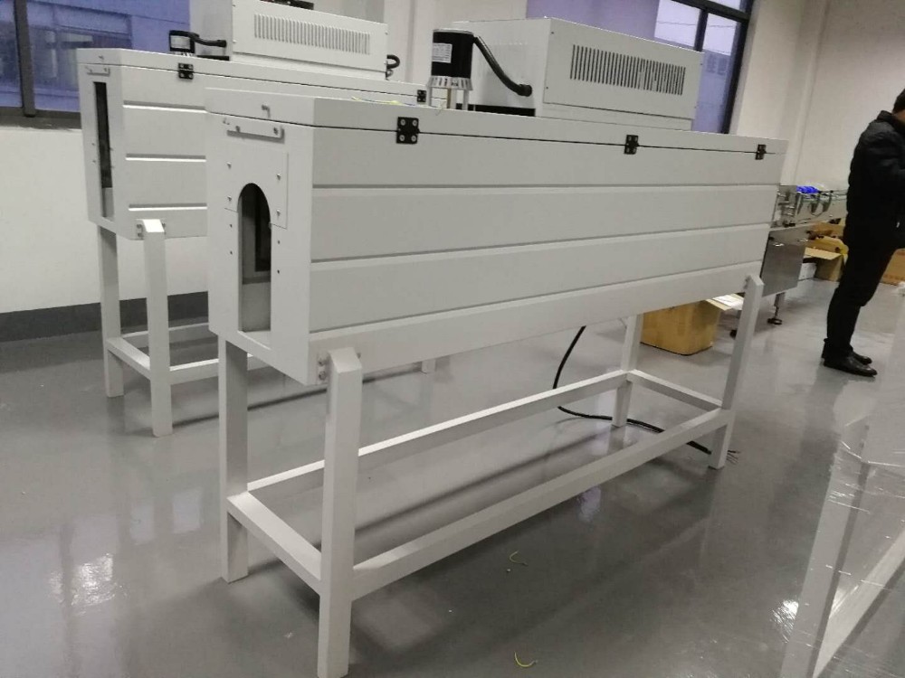 Electrical Shrink Tunnel Wrapping Machine For Heat Shrink Labeling For Empty Cups Plastic Bottles Tapes Glass Jars Metal Tins