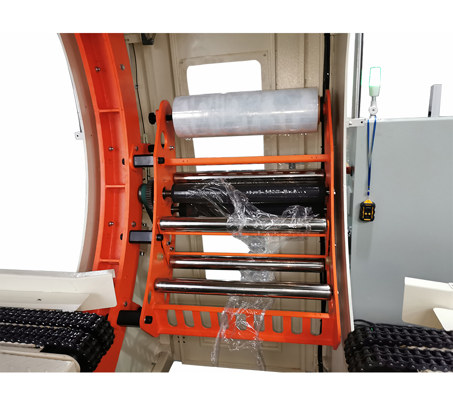 High Speed Automatic Electric Horizontal Stretch Wrapping Machine for Food &amp; Beverage Packaging Pouch &amp; Foil Applications
