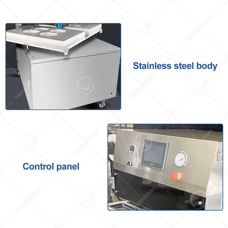 OCEAN Semi Automatic Food Skin Tray Package Seal Chocolate Vacuum Pack Machine With Modified Atmosphere
