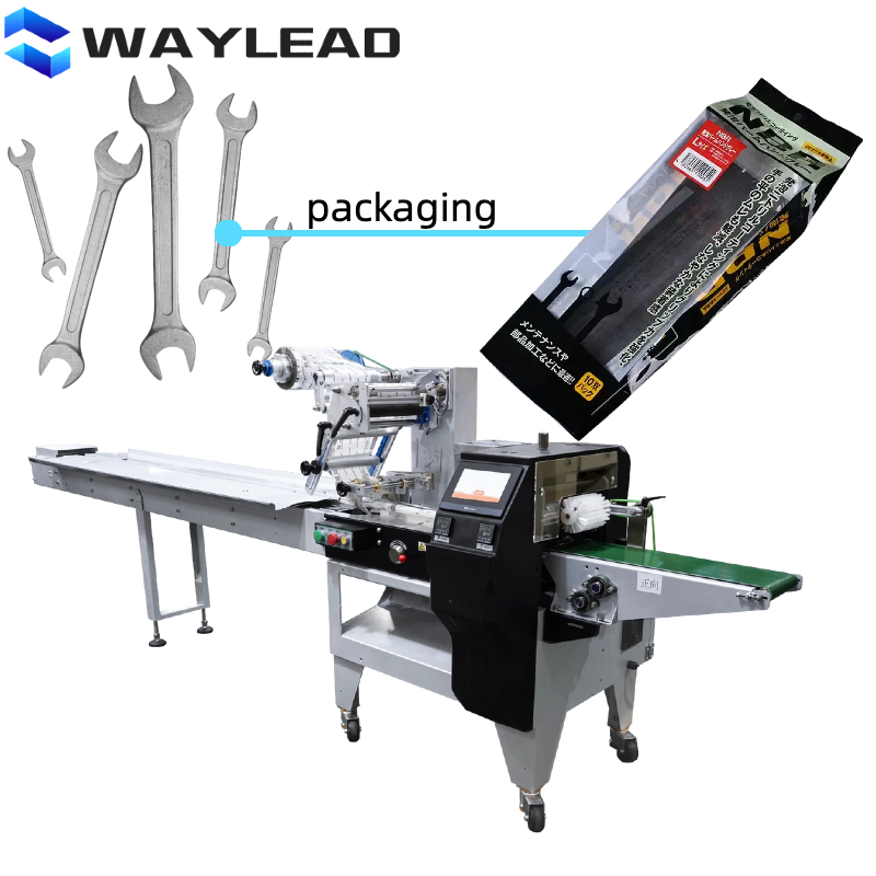 Candy Horizontal Flow Wrapping Packaging Machine for Baked Goods &amp; Medical Products Pillow Packaging Machine