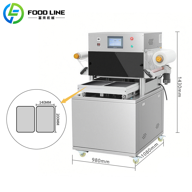 Automatic Stainless Steel MAP Tray Sealer MAP Tray Sealer for Fresh Meat Fruit Vegetable