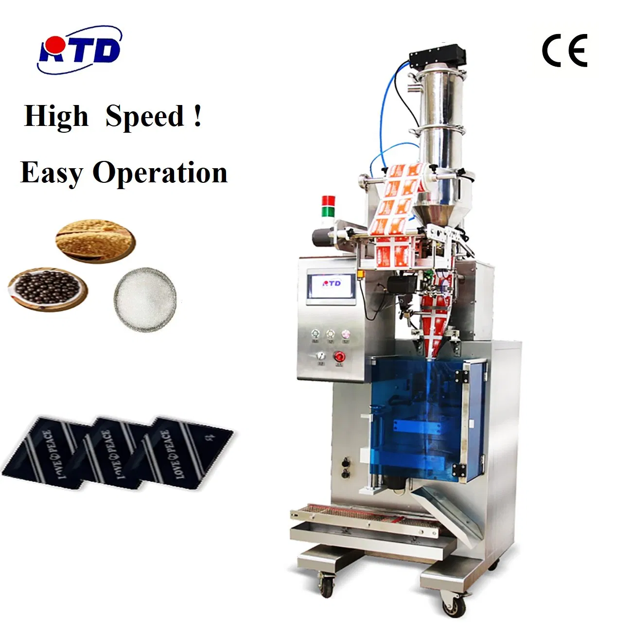 Intelligent Food Coffee Salt Sugar Spice Milk Detergent Powder Pouch Bag Pack Filling Sealing Packaging Bagging Machine