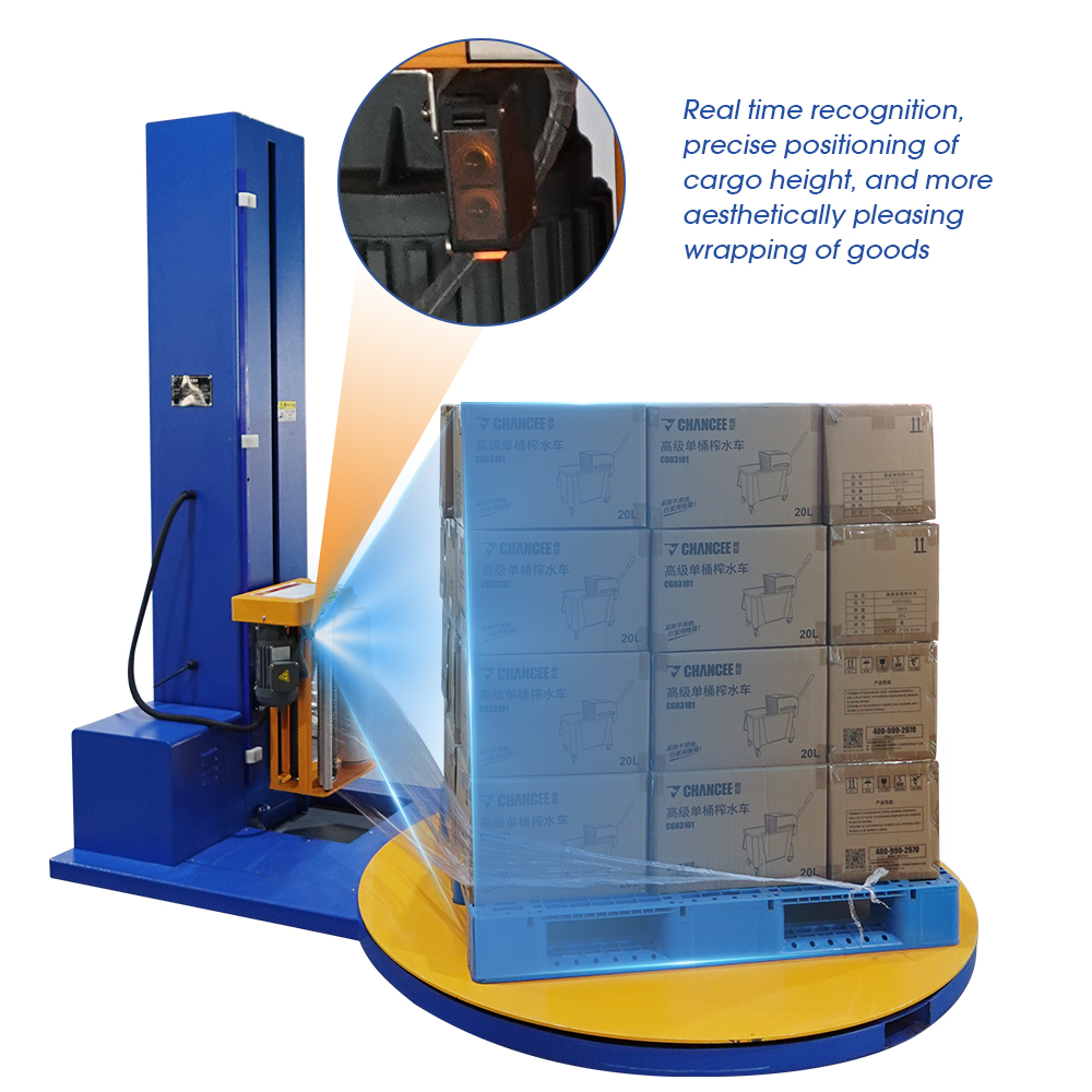 Pallet Wrapping Machine CE Certified PP/PET Stretch Film Portable Mobile Luggage Wrapper Logistics Food Beverage Textiles