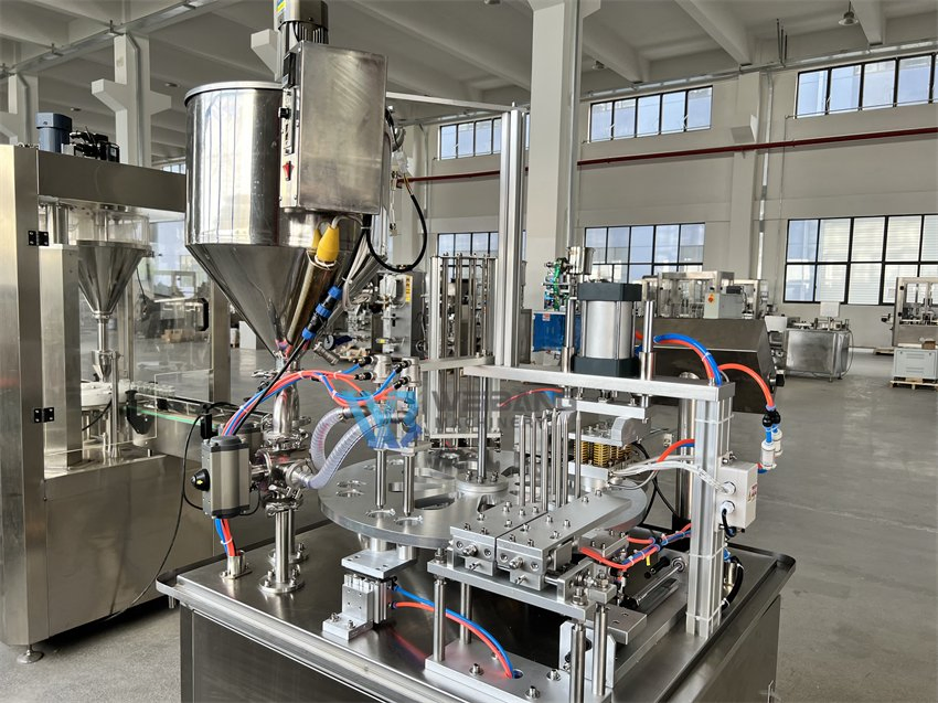 Automatic Rotary Sauce Paste K Cup Honey Spoon Filling Sealing Machine