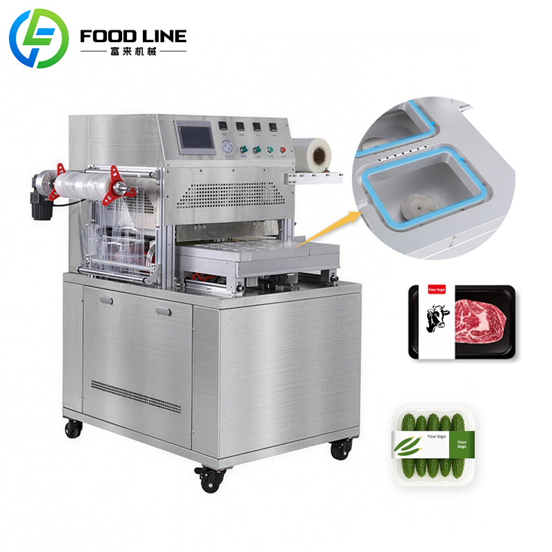 Automatic Stainless Steel MAP Tray Sealer MAP Tray Sealer for Fresh Meat Fruit Vegetable