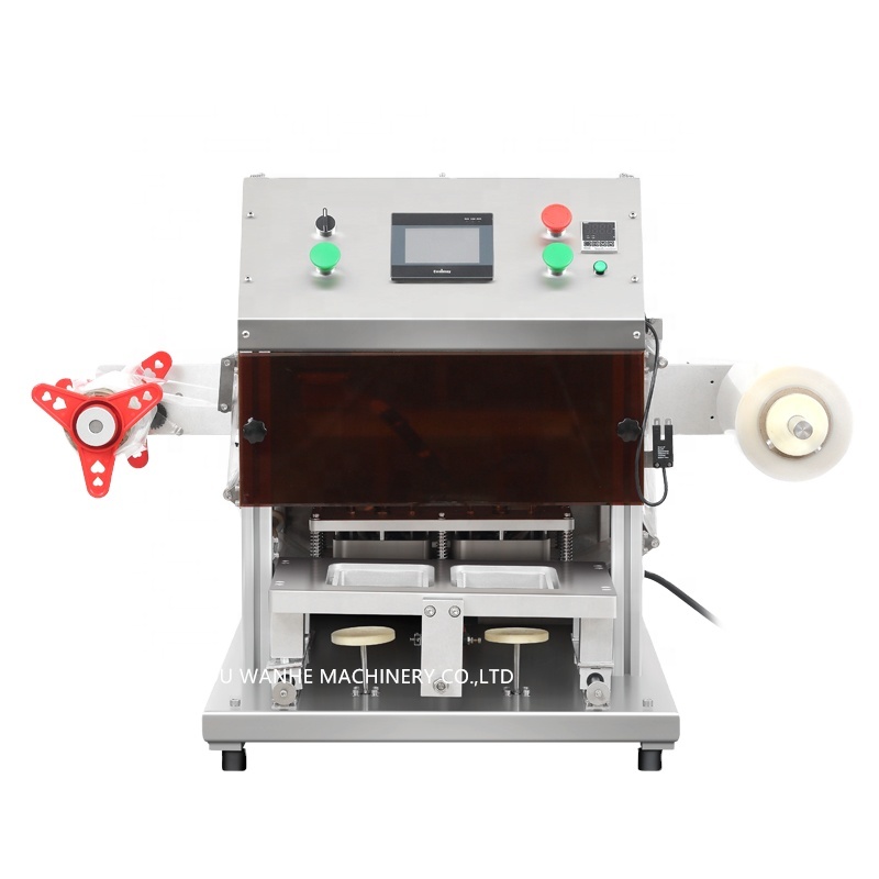WANHE Automatic Tray Sealer With MAP Selladora Food Container 8 Compartments Packing Machine