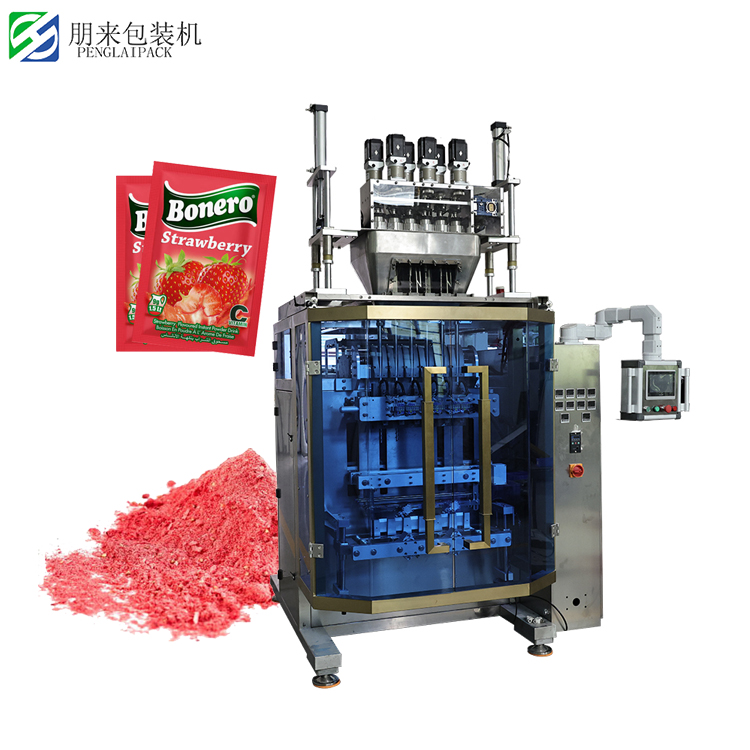 CE Automatic Vertical Multi Lane Instant Coffee Stick Pack Sachet Powder Packing Machine With Auger Fill