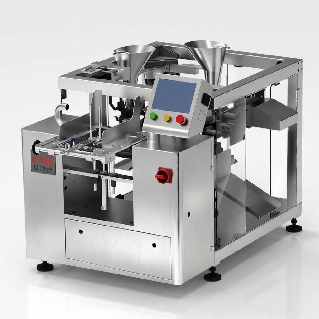 High Efficiency Intelligent Premade Pouch Bag Doypack Filling Weighing Sealing Packing Machine for Dog Food Dry Kibble Chips Paste Powder Granule Packaging