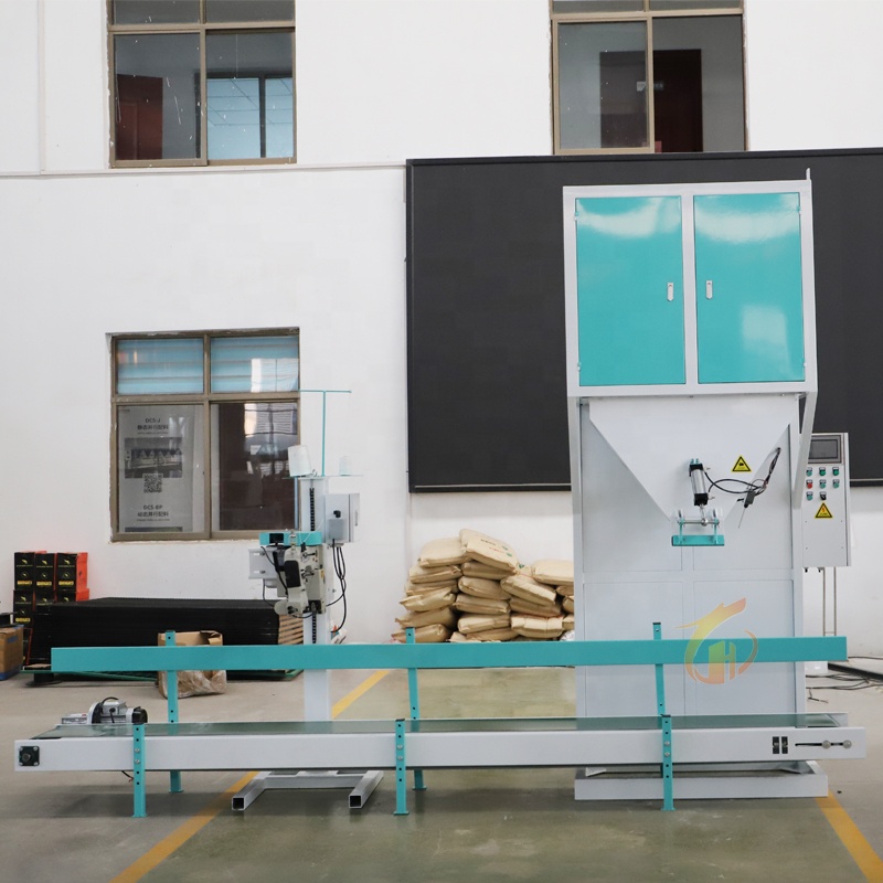 25kg 50kg Semi-Automatic Animal Feed Plastic Pellet Granule Rice Sugar Salt Bagging Machine High-Accuracy Packing Scale
