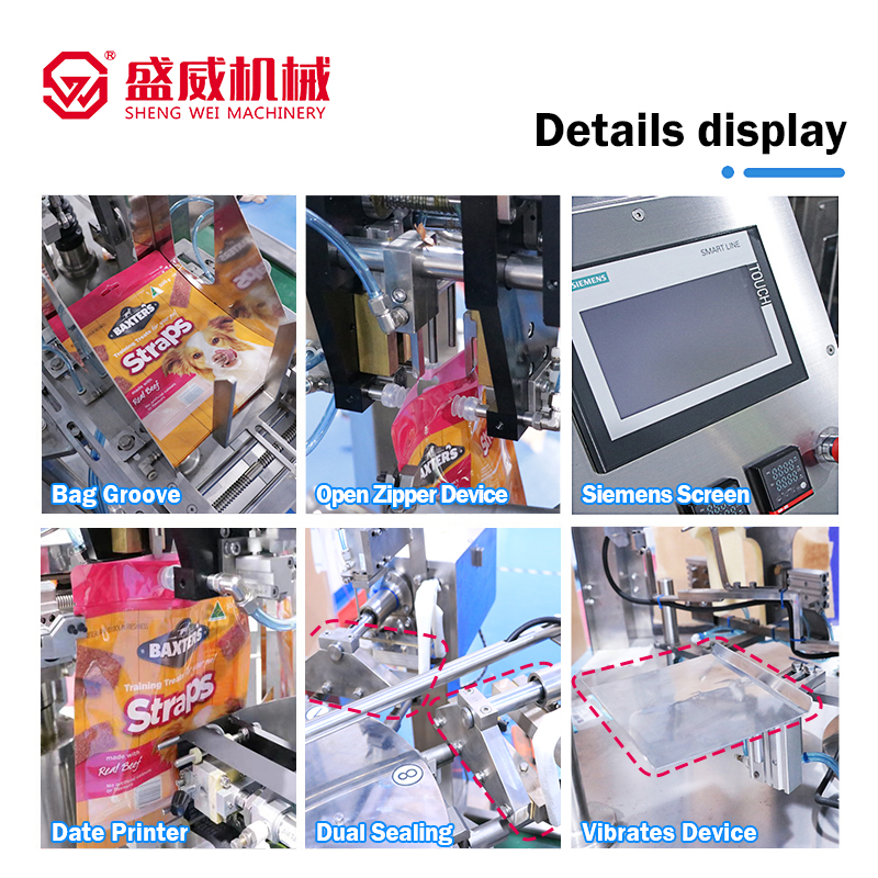 Automatic Granule Nuts Multihead Weigher Weighing Stand up Pouch Packing Doypack Premade Bag Multi-Function Packaging Machines