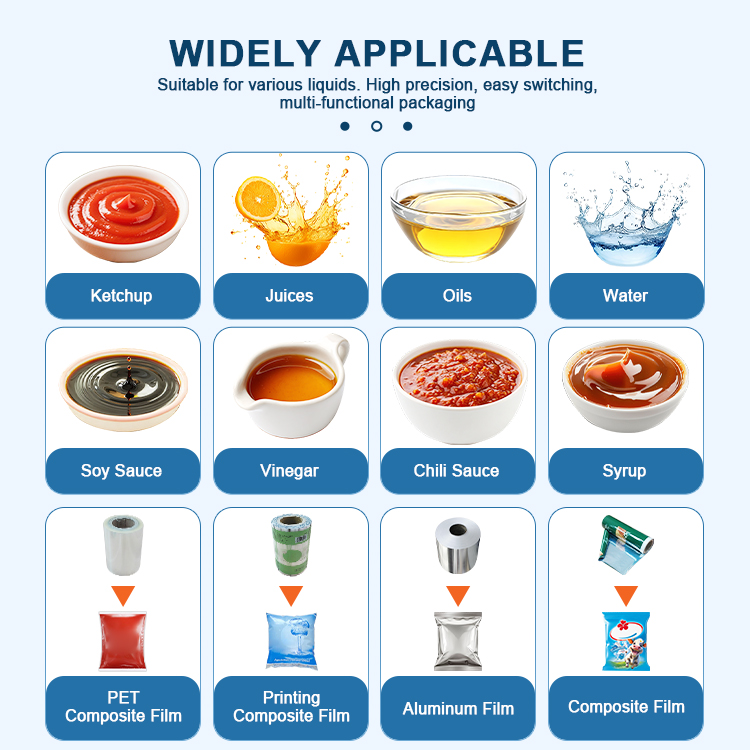 Fully Automatic Olive Oil Vertical Food Packaging Machine Sachet Butter Water Packaging Machinery for Liquid