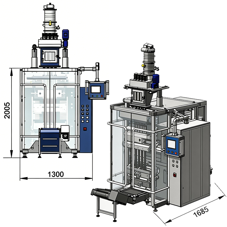 4 Lanes Automatic 1g 5g 10g Spice Granule Bag Packing Machine Sugar Stick Packing Machine Salt Pepper Sachet Packing Machine