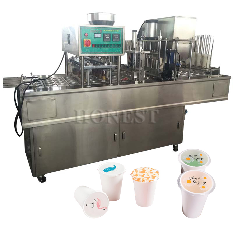 Industrial Automatic Cup Sealing Machine / Cup Filling Machine