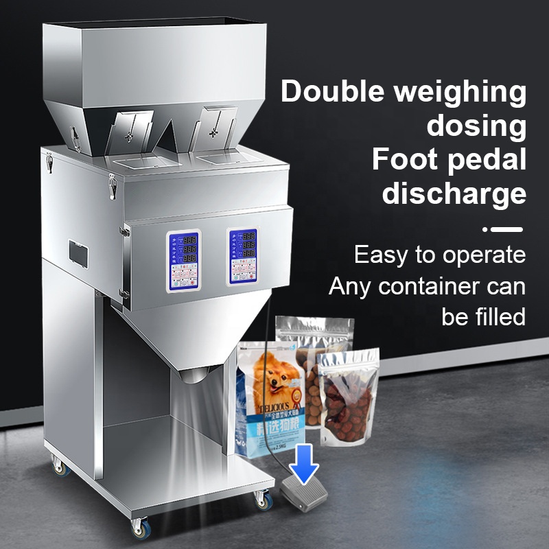 Wholesale Customizable Automatic Beans Rice Grains Powder Flour Coffee Tea Granule Seed Sachet Bag Double-headed Filling Machine