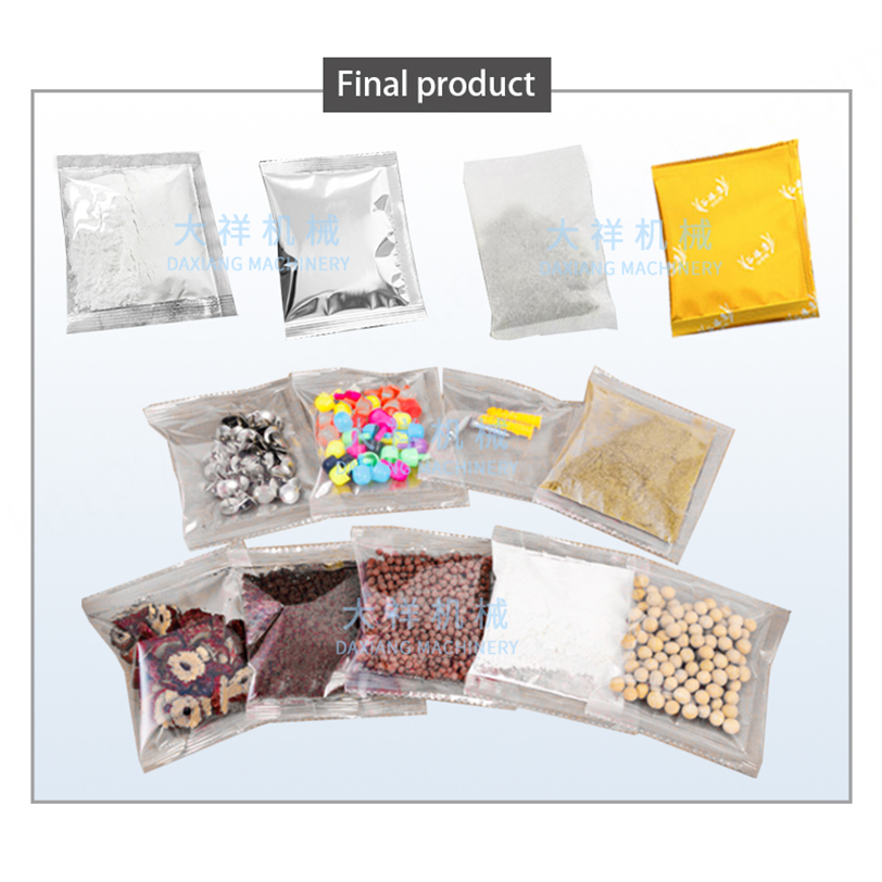 DZD-220 Full Automatic Small Food Bead Flour Milk Coffee Tea Bag Stick Powder Sachet Pouch Candy Packing Packaging Machine