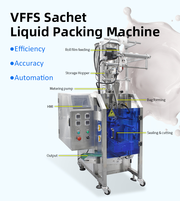 Full Automatic Irregular Shaped Bags Liquid Sachet Packaging Machine for Energy Gel/Sauce/Honey