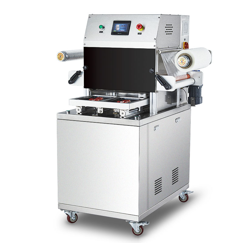 Semi-automatic Fresh Meat Vegetable Vacuum Skin Packaging Machine for Tray Paper Cardboard