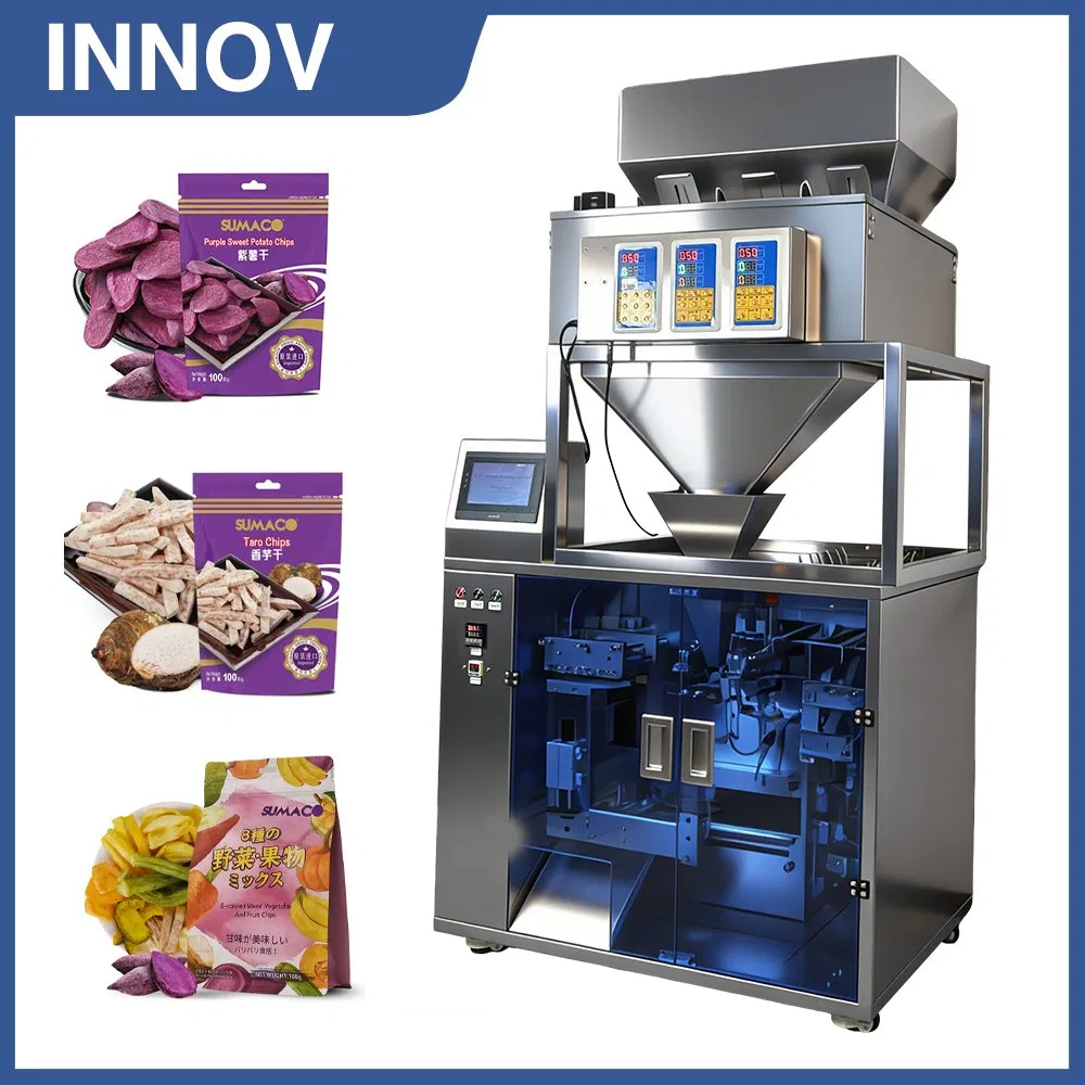 Automatic 10-500g Wheat Flour, Corn, and Rice Granule Powder Bagging and Weighing Packaging Machine for Various Bag Types.