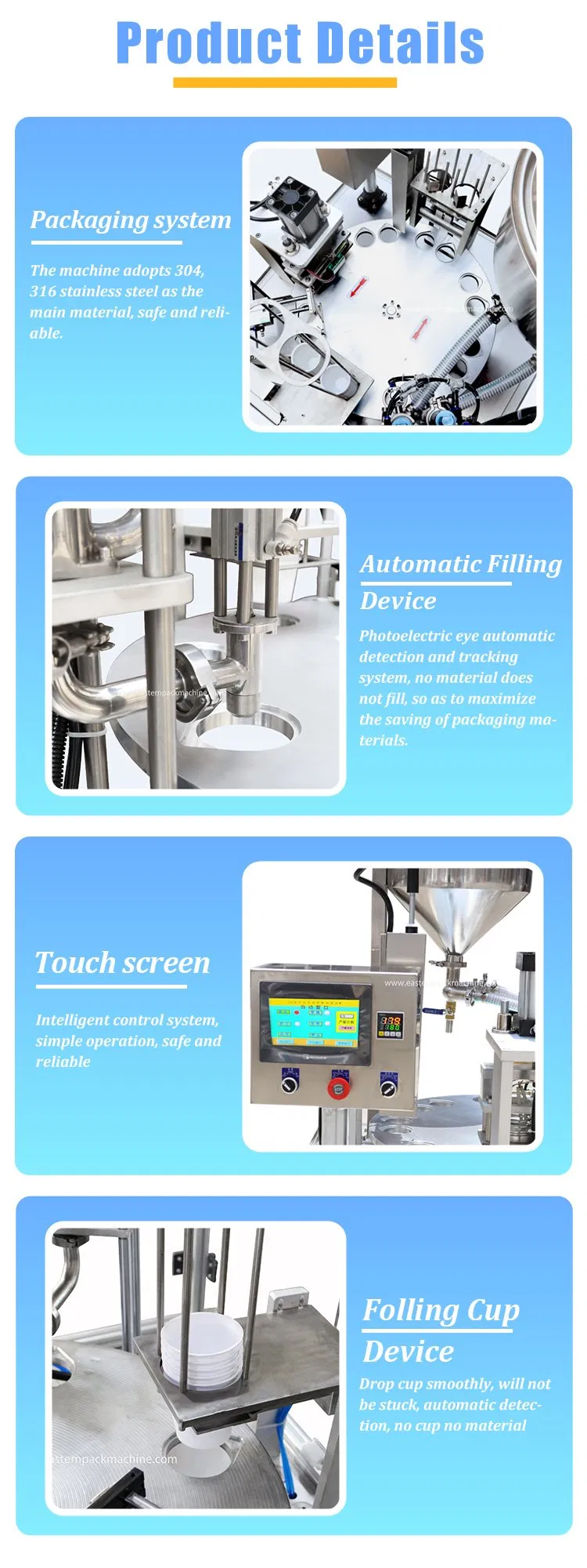 High Speed Nespresso K-Cup Coffee Capsule Powder Liquid Filling Sealing Packing Machine Installation