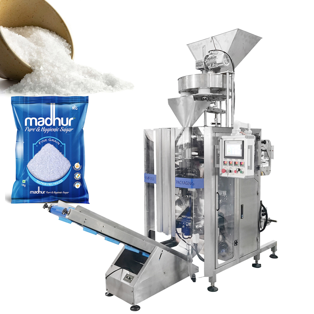 Automatic Vertical Form Fill Seal Rice Grain Granule Packing Machine Volumetric Cup Weighting Sugar Salt Legume Packing Machine