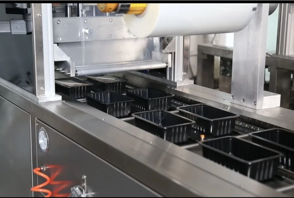 Automatic Continuous Modified Atmosphere Packaging Tray Sealing Machine