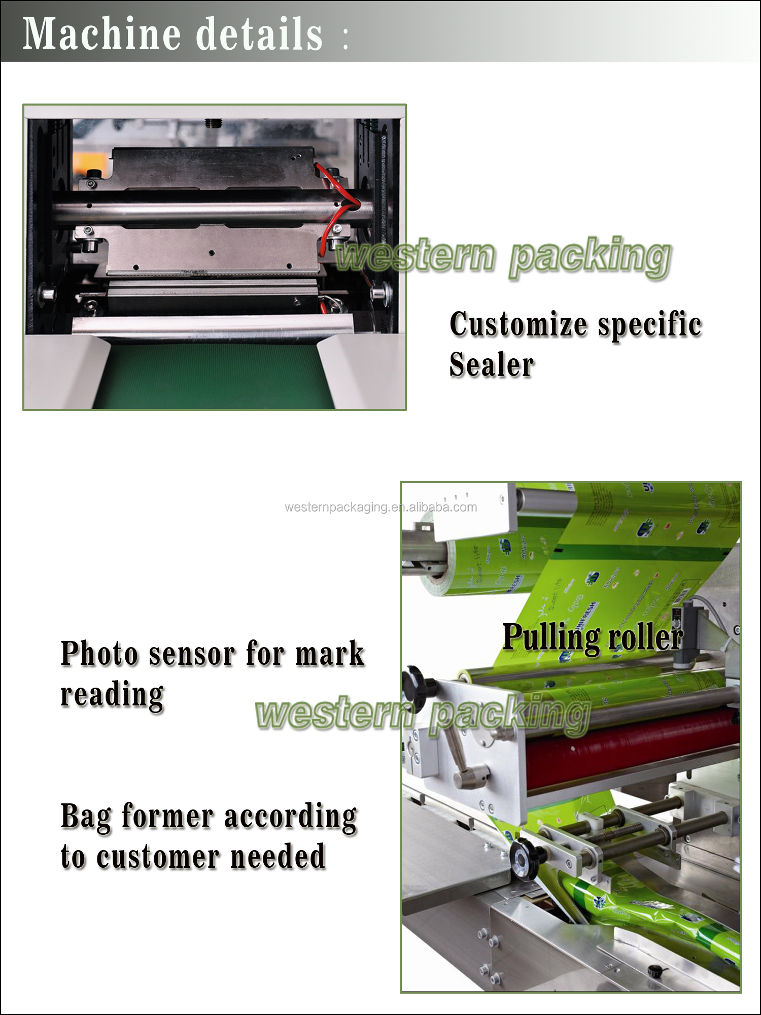 Horizontal Automatic Plastic Film Flow Pack Packing Machine Wrap Packing Machine