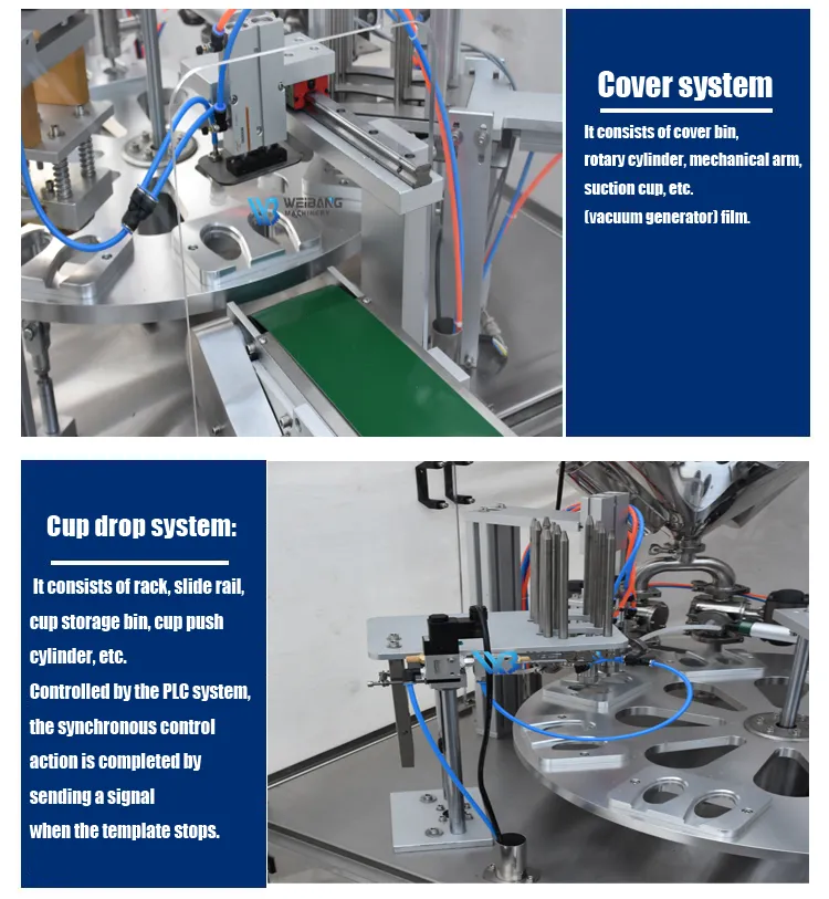 Automatic Rotary Sauce Paste K Cup Honey Spoon Filling Sealing Machine