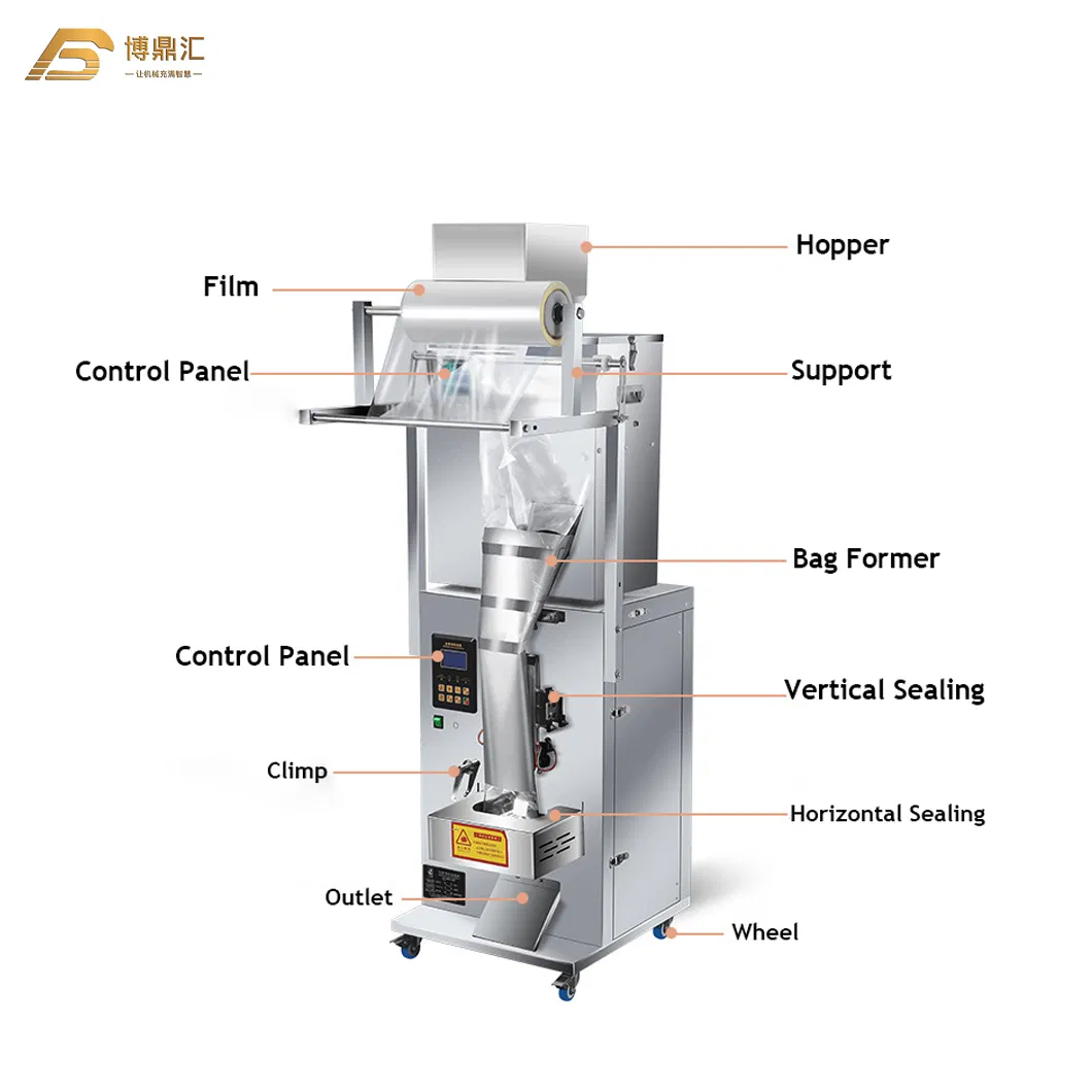 Factory Price Automatic Vertical Seasoning Wheat Flour Coffee Milk Cocoa Spice Cassava Powder Corn Flour Pouch Filling Packing Packaging Machine