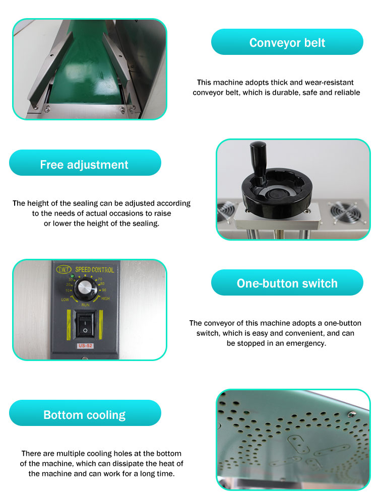 Plastic Glass Bottle Jar Induction Sealer Automatic Foil Sealing Machine with Conveyor