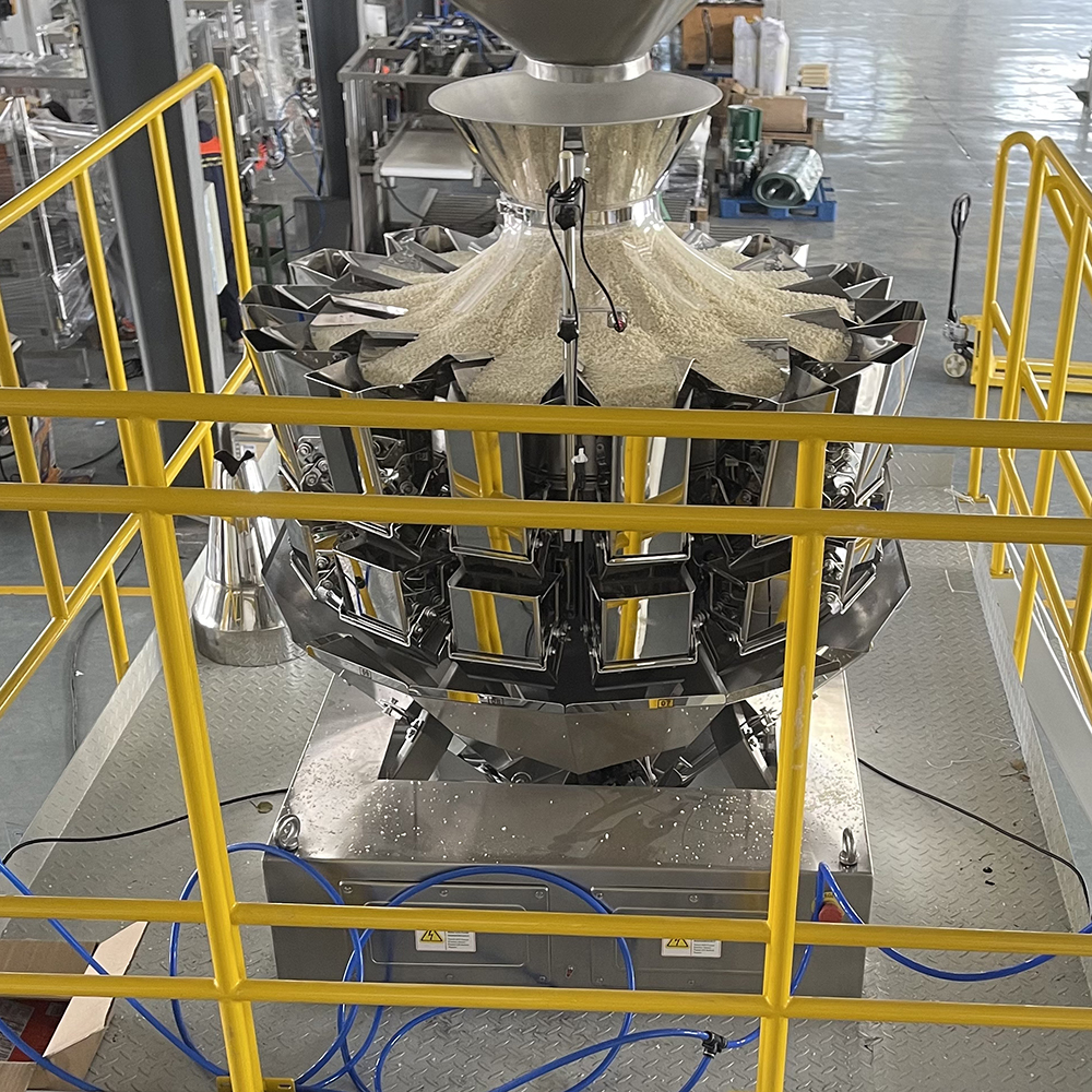 Multihead Weigher Combination Scale With Packaging Machine Nuts Chips Feed Granule Bag Packing Machine