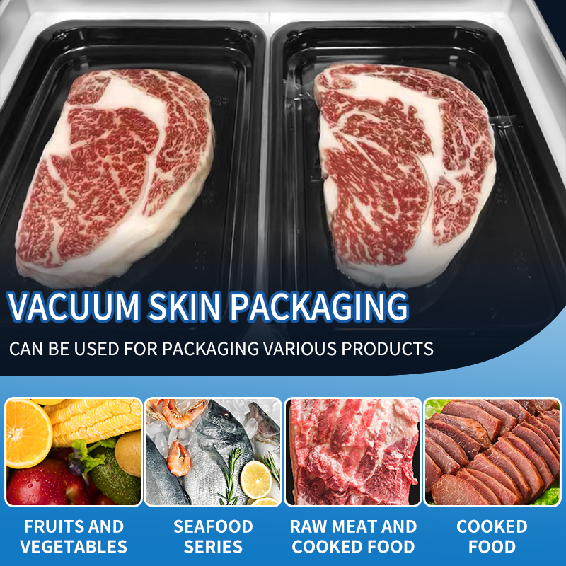 260 Small Size Food Meat Map Tray Sealer Vacuum Film Skin Thermoforming Packaging Machine