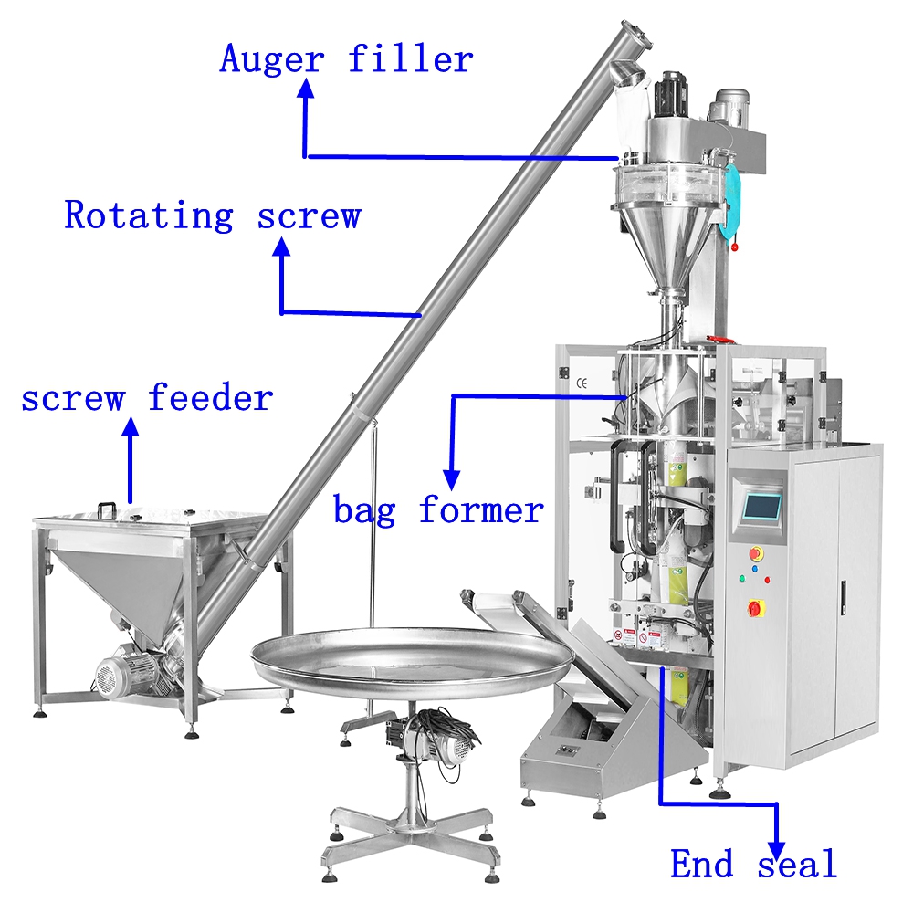 Vertical Forming Filling and Sealing Machine Automatic 40r 100g 1kg Snacks Oatmeal Cookies Pillow Bag Packing Machine