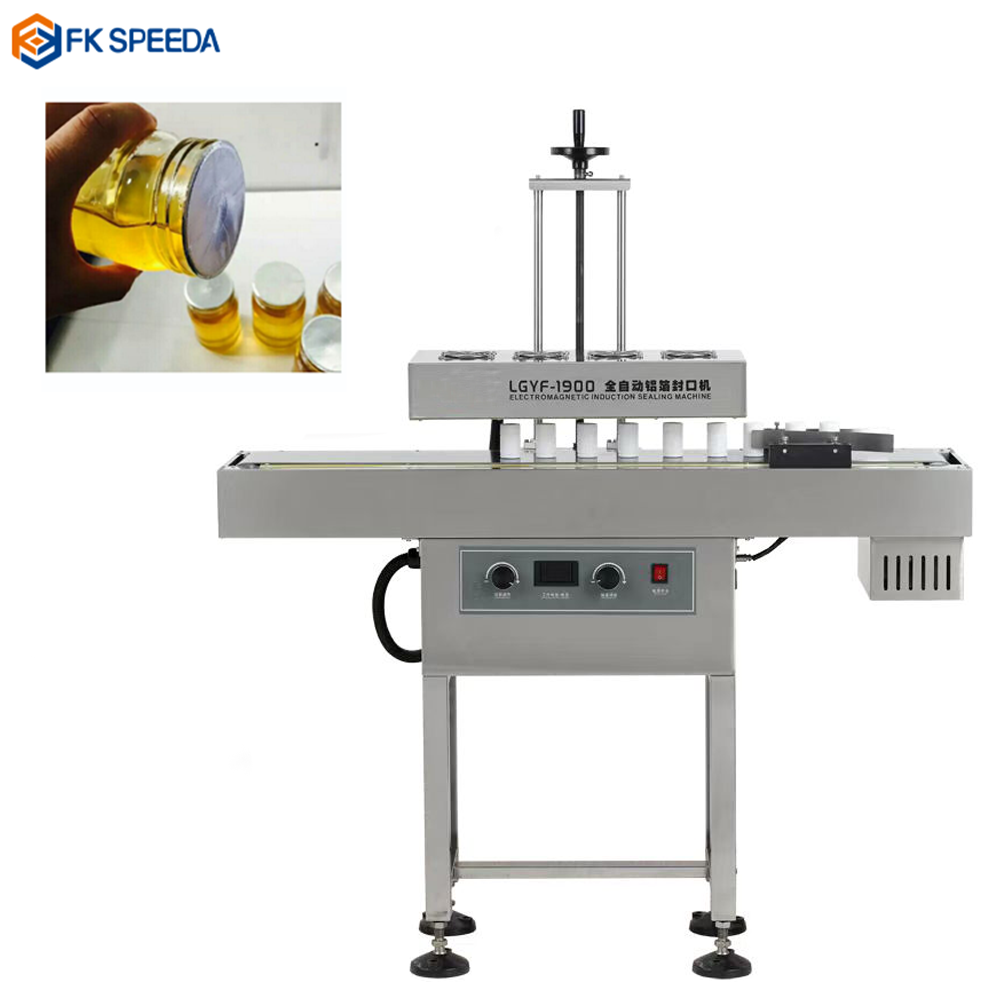 Plastic Glass Bottle Jar Induction Sealer Automatic Foil Sealing Machine with Conveyor