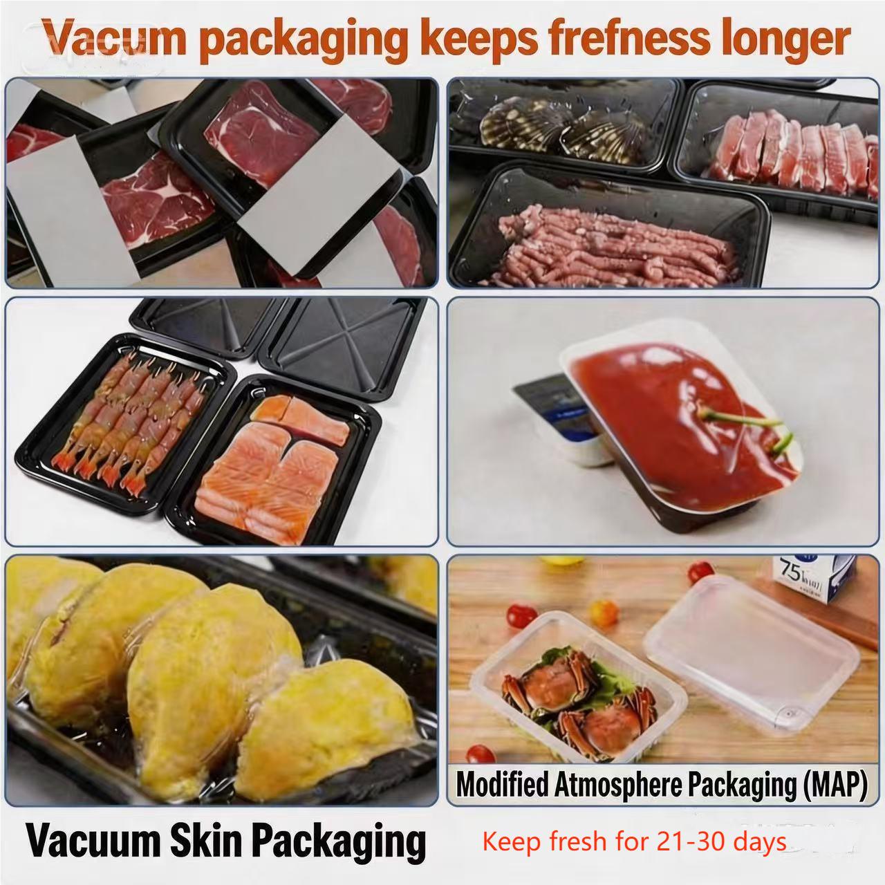 Map Tray Sealer, Modified Atmosphere Packaging Machine, Vacuum Tray Sealing Machine with Gas Flushing