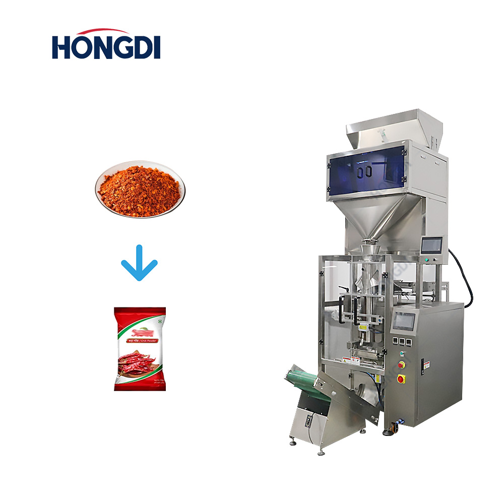 Vertical Form Fill Seal Granule Packing Machine with 4 Head Weigher for Beans Rice Pet Food Pellets