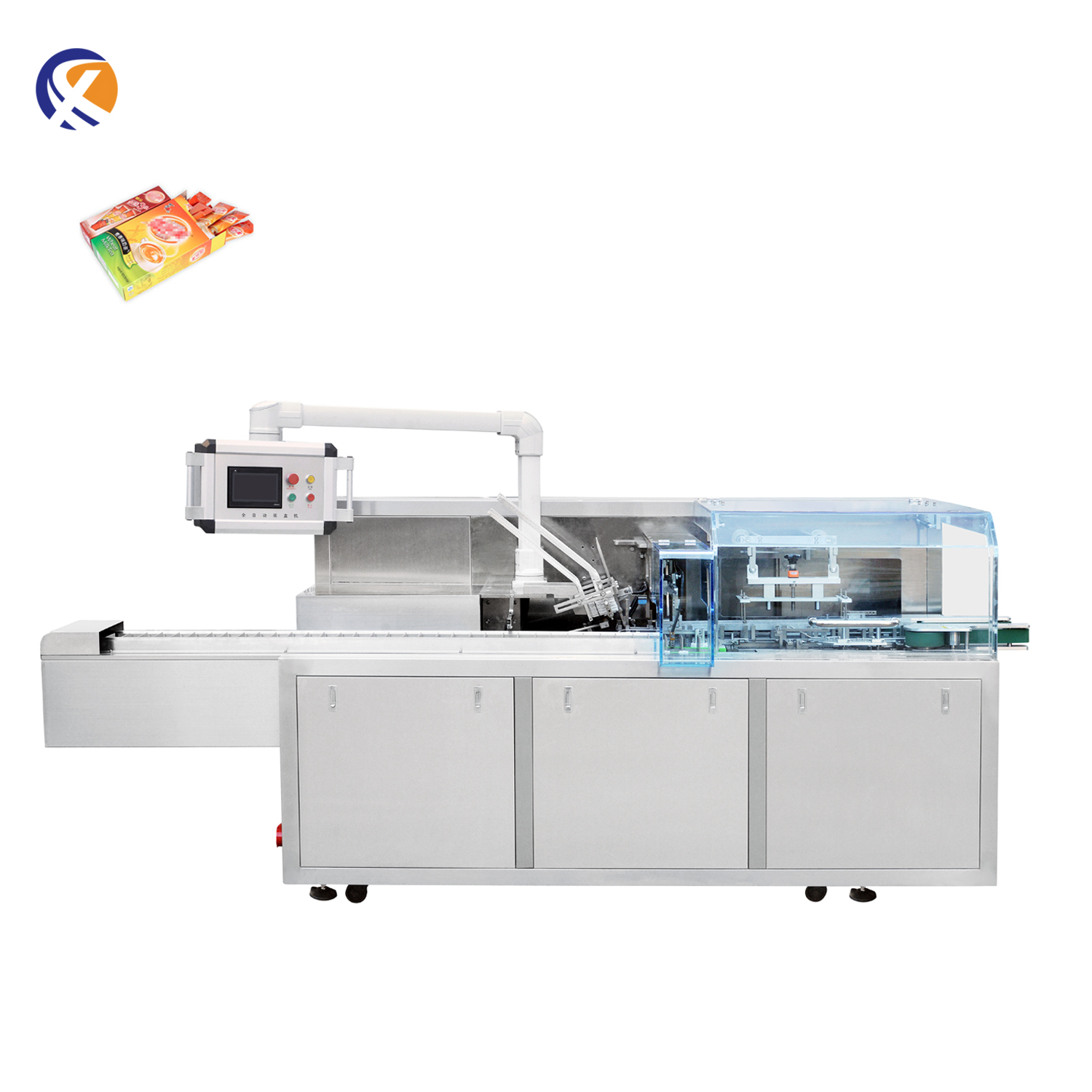China Factory Automatic Vertical Box Cartooning Machine Bottles Soap Blister Cartoon Packing Machine
