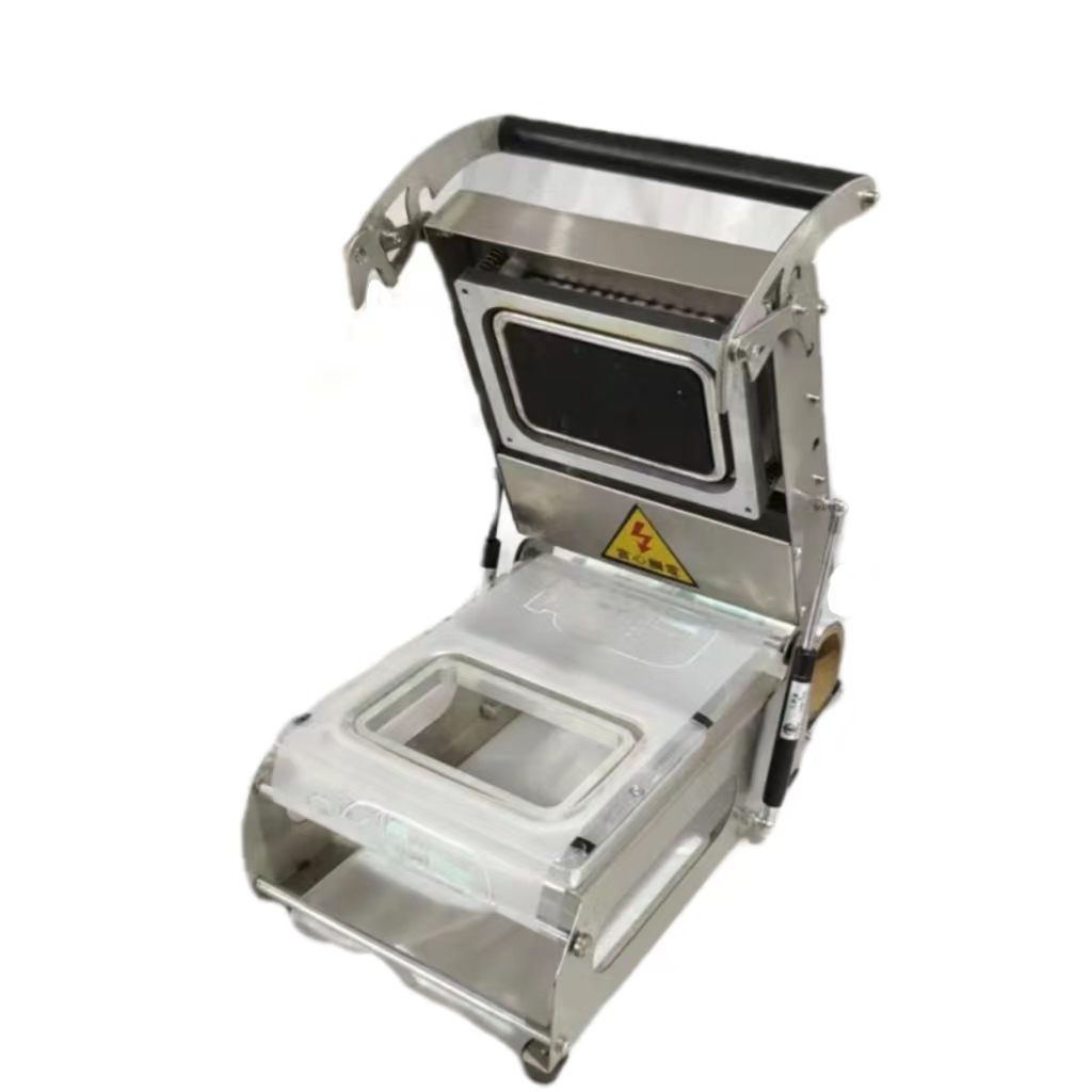 Fast Food Meal Bento Plastic Container Table Top Packaging Sealer Manual Tray Sealing Machine