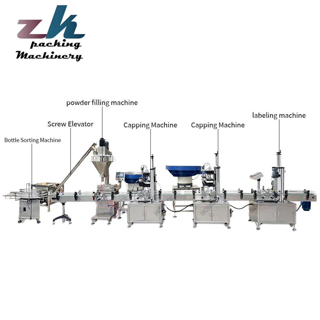 Fully Automatic Powder Capping/Labeling/Packing/Filling/Packaging Machine with Can and Jar for Milk and Spice Medicine and Chemical