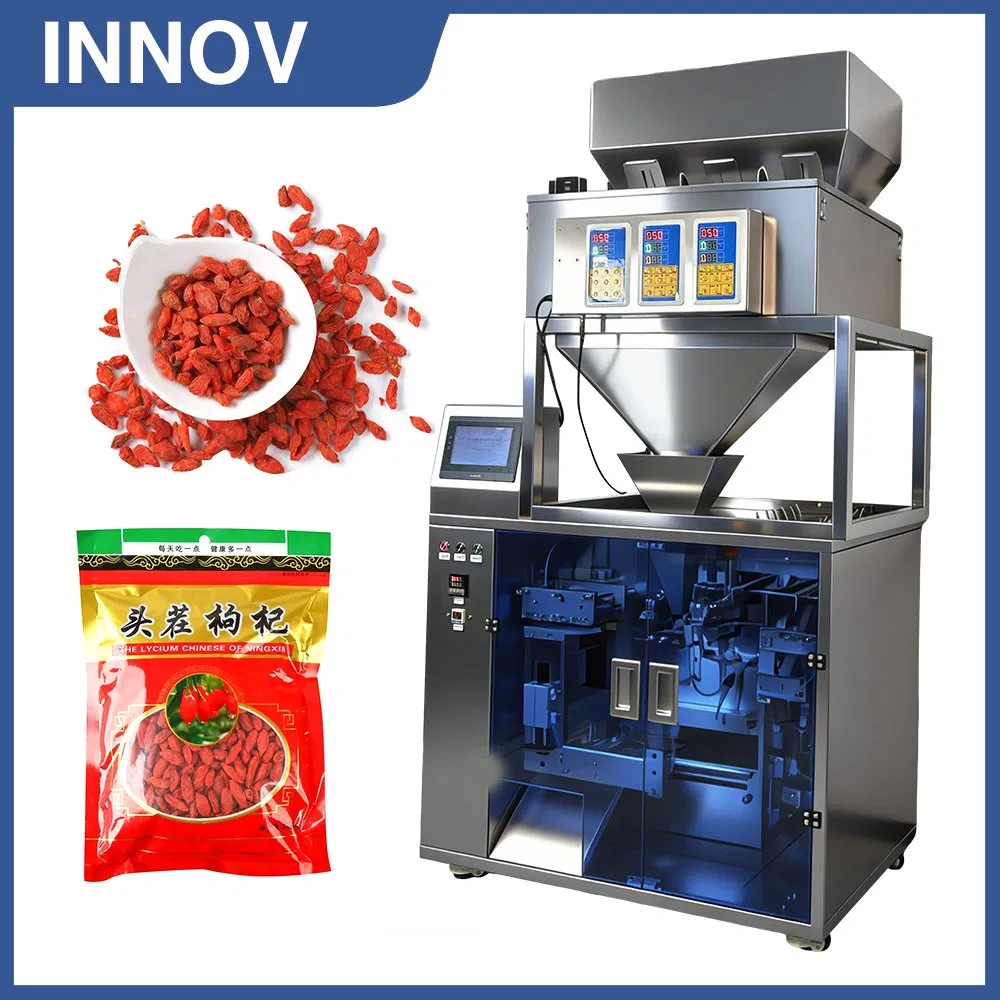 Automatic 10-500g Wheat Flour, Corn, and Rice Granule Powder Bagging and Weighing Packaging Machine for Various Bag Types.