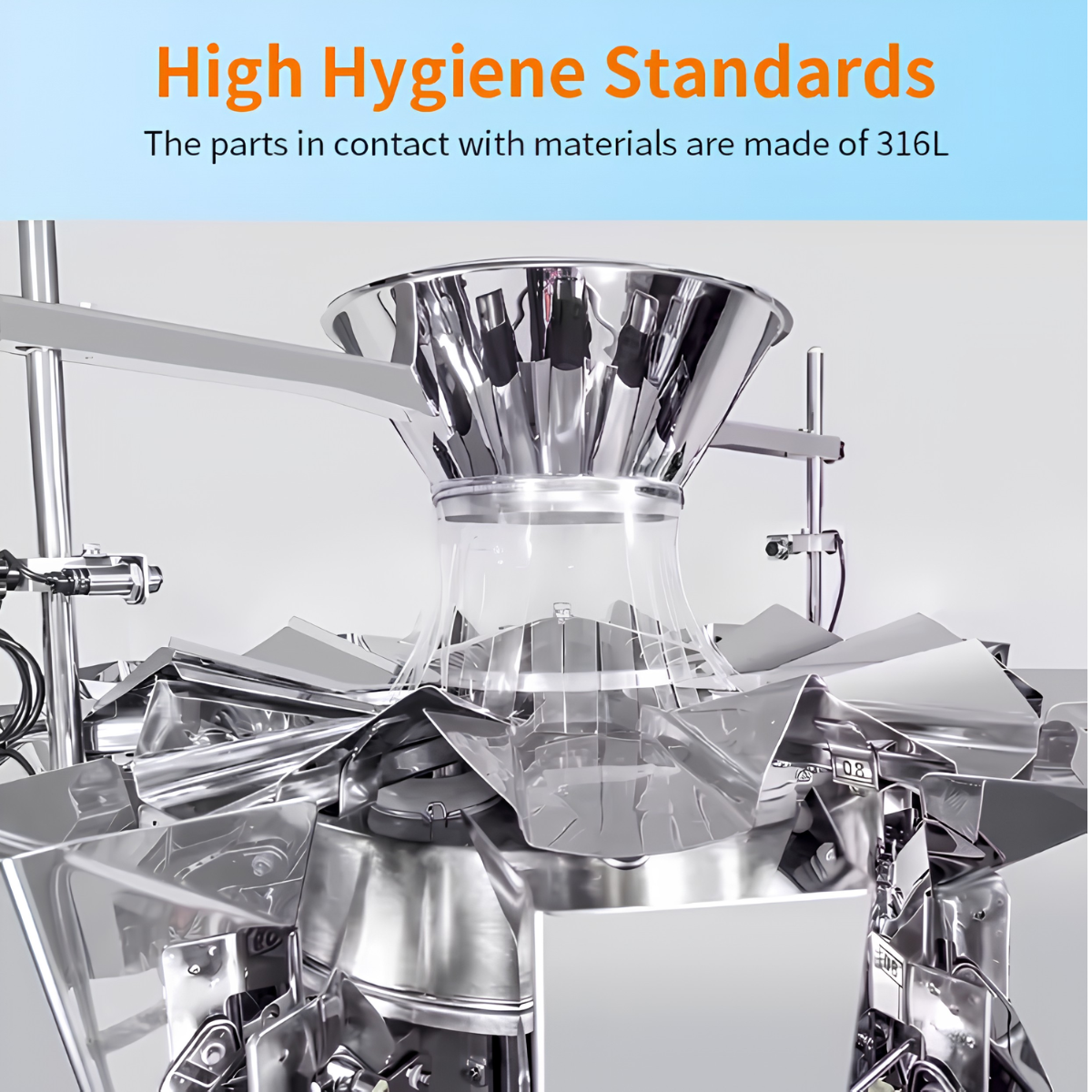 Good Sell Automatic Multi-head Weight Packing Equipment 14 Heads Multihead Weigher Fully Automatic 10 Heads Weighing and Pack