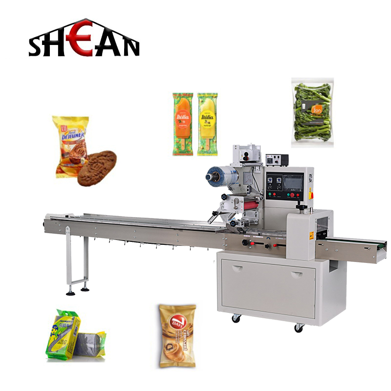 Custom Available Fully Automatic Pillow Packing Machine Candy Toast Bun Moon Cake Single Twist Packaging Machine