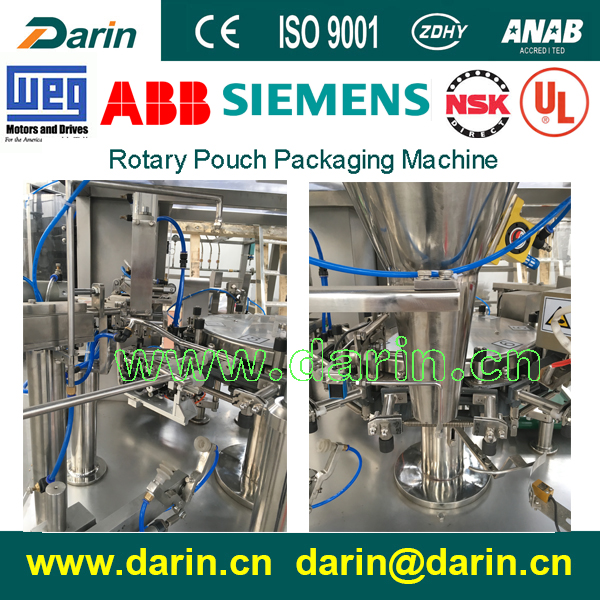 Rotary Pouch Packing Machine for Zipper With Stand-up Pouch